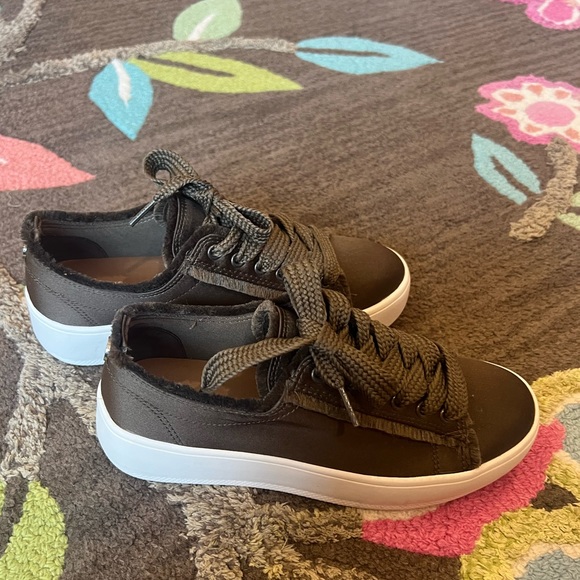 Mossimo Green Sneakers | Dark Green Satin Tennis Shoes | Fun Sneakers - Picture 7 of 9